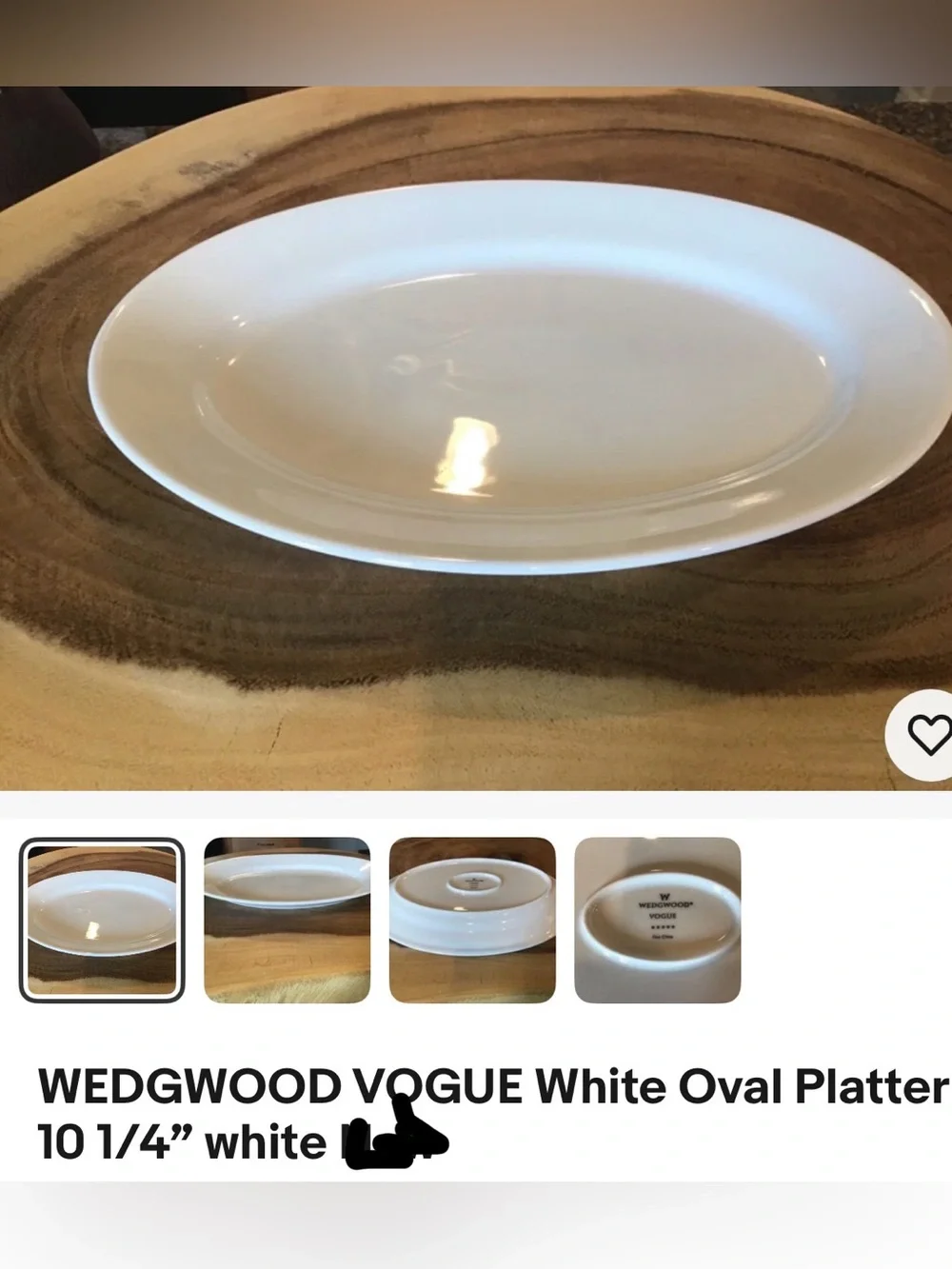 Wedgwood Vogue Porcelain 10 1/4 X 7 1/4 White Oval Serving Platters Set Of 2